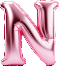 pink foil balloon alphabets n