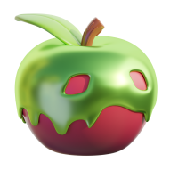 Poisoned Apple 3D Fantasy Icon