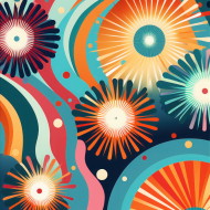 Psychedelic Tinsel Wonderland Background Illustration (1)