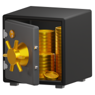 Safes 3D Fintech Icon