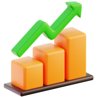 Sales 3d Illustrations Chart Bar