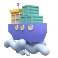 Shopping Tracking Delivery 3D Icon ship by sea