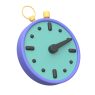 Shopping Tracking Delivery 3D Icon stopwatch