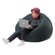 Startup Work Environment 3d Character Work In Beanbag