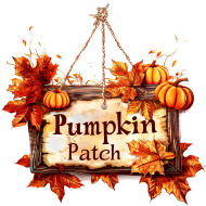 The Fall October Autumn Wooden Signs Clipart (19)