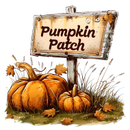 The Fall October Autumn Wooden Signs Clipart (20)