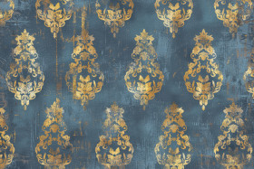 Vintage Blue and Gold Rustic (9)