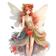 Watercolor Festive Holiday Clipart Christmas Fairies (11)