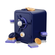 Wealthy Business Finance 3d Illustration Icon Deposit Box