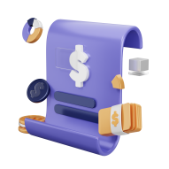 Wealthy Business Finance 3d Illustration Icon Invoice