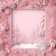 Winter Frames Pink Christmas Background (5)