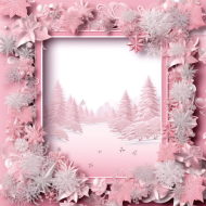 Winter Frames Pink Christmas Background (9)