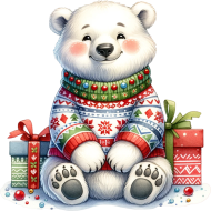 Winter Wonderland Bear Christmas Bear Polar winter bear 4