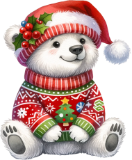 Winter Wonderland Bear Christmas Bear Polar winter bear3